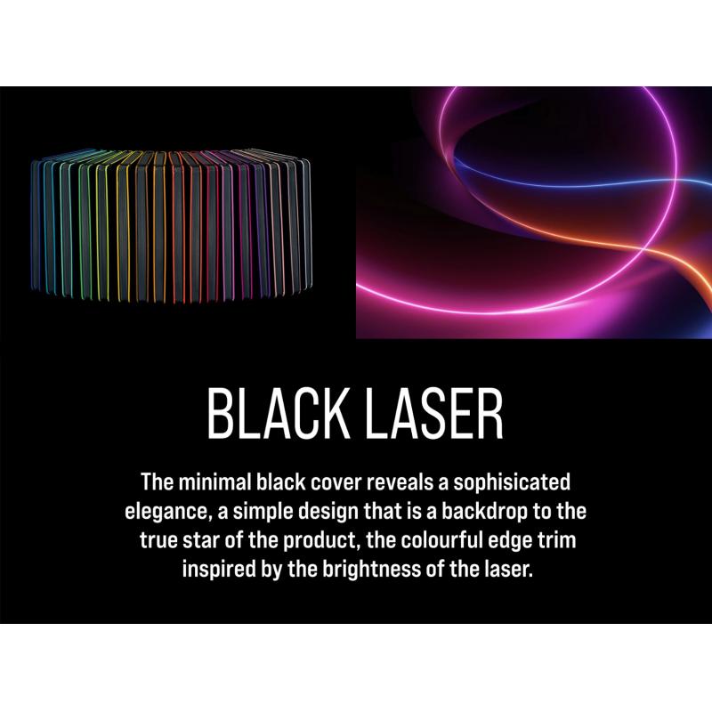 Image of Black Laser Medium Ruled Notebook